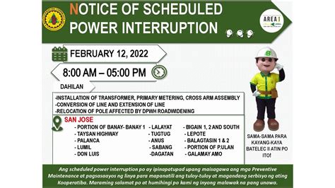 batelec 2 power interruption today|NOTICE OF POWER INTERRUPTION .